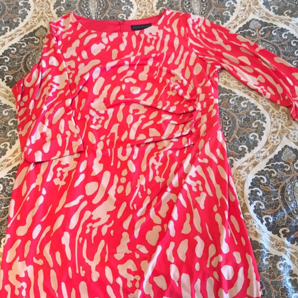 Pink and tan dress